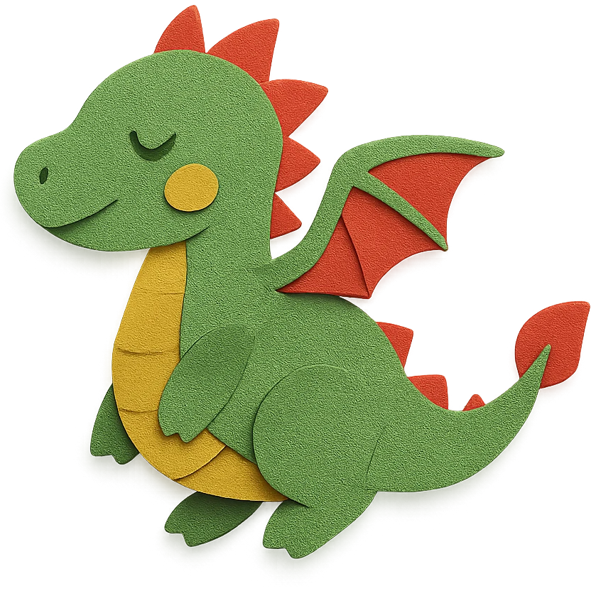 dragon paper sculpture emoji