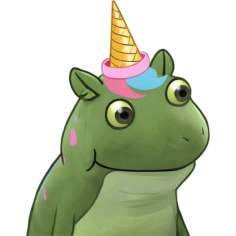 Dog with unicorn hat emoji