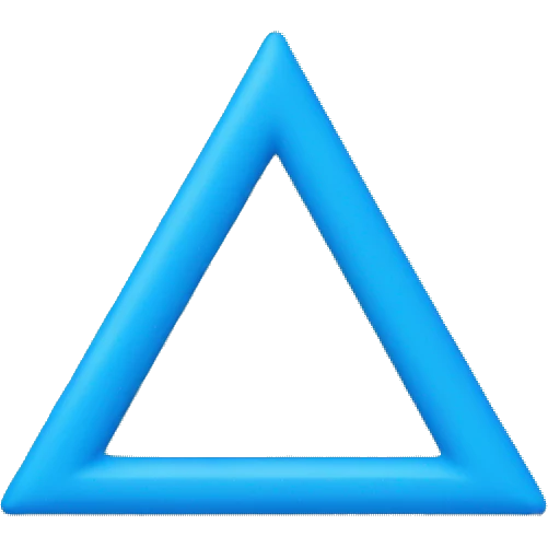 triangle with blue background emoji