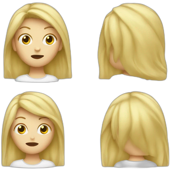 a blond women playing pinpon and angry emoji