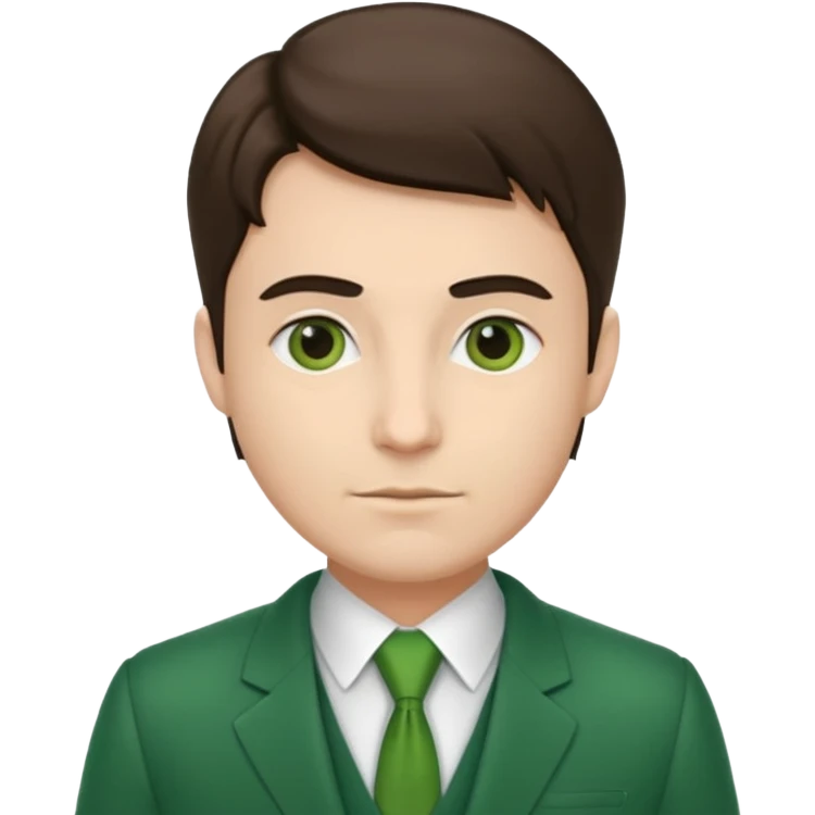 Lawyer with a green suit on emoji