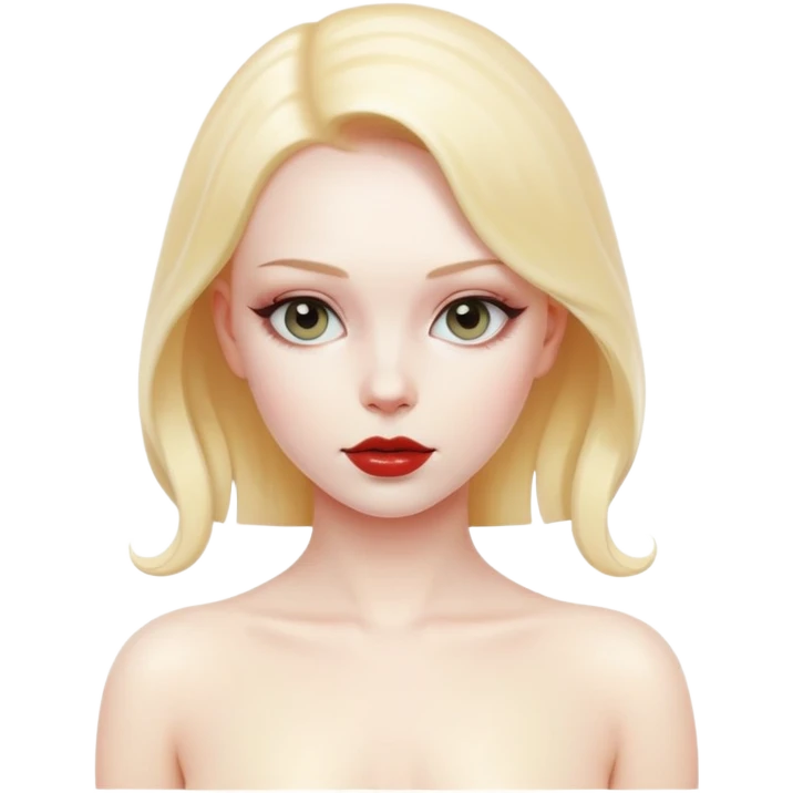 Nude girl in latex emoji