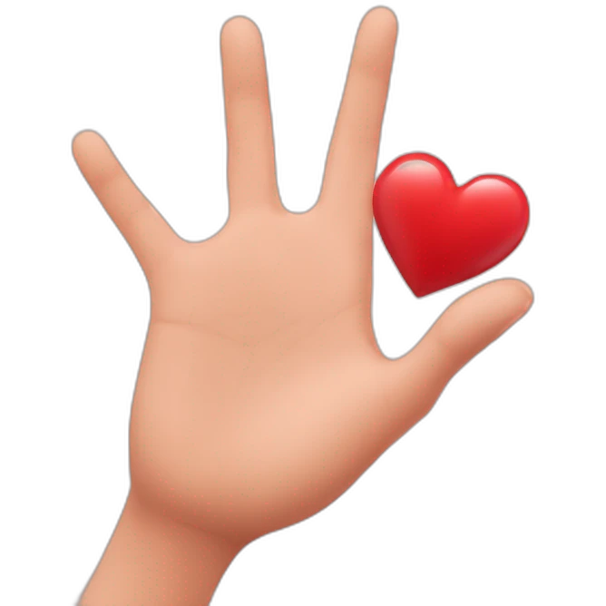 Coeur fais avec des mains emoji