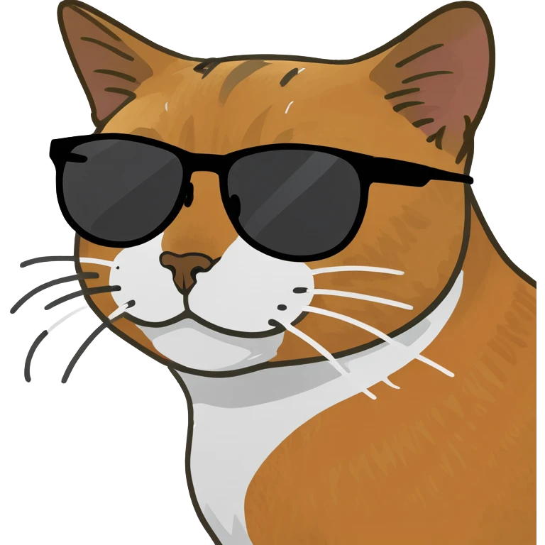 Cat with sunglasses emoji