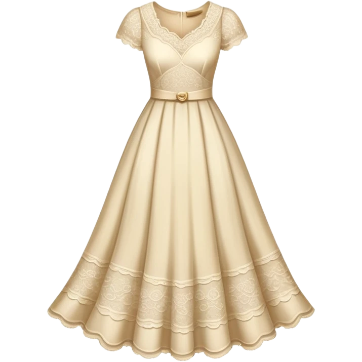 fancy vintage cream dress emoji