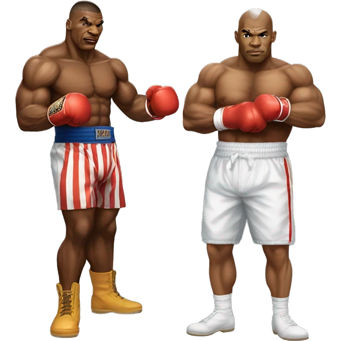 Mike tyson and street fighter's bal emoji