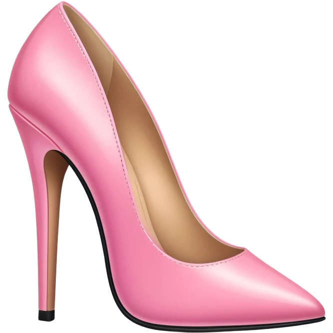 super realistic pink leather stilettos emoji