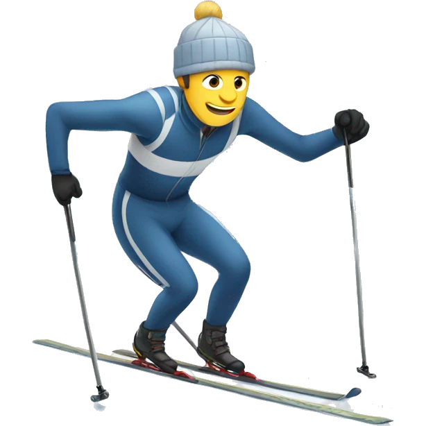 Cross Country skiing Skating man emoji