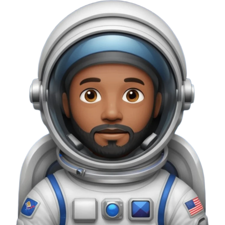 bearded black astronout emoji
