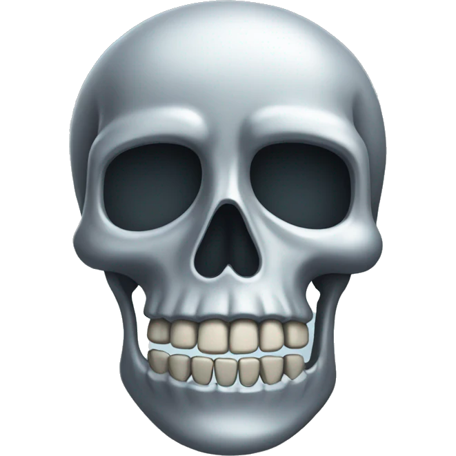 Silver skeleton  emoji