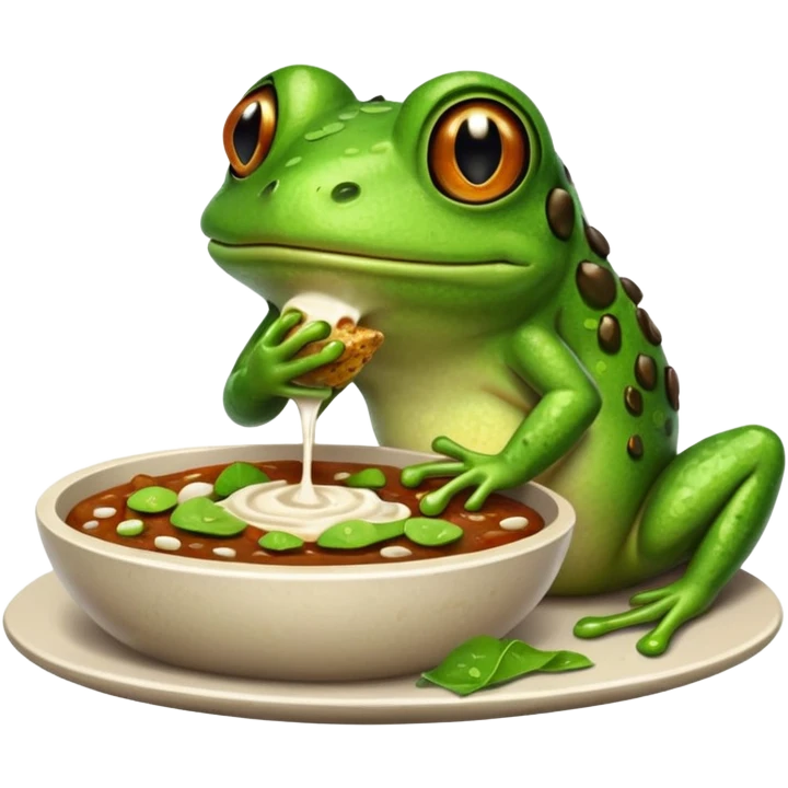 Frog eating chipotle emoji