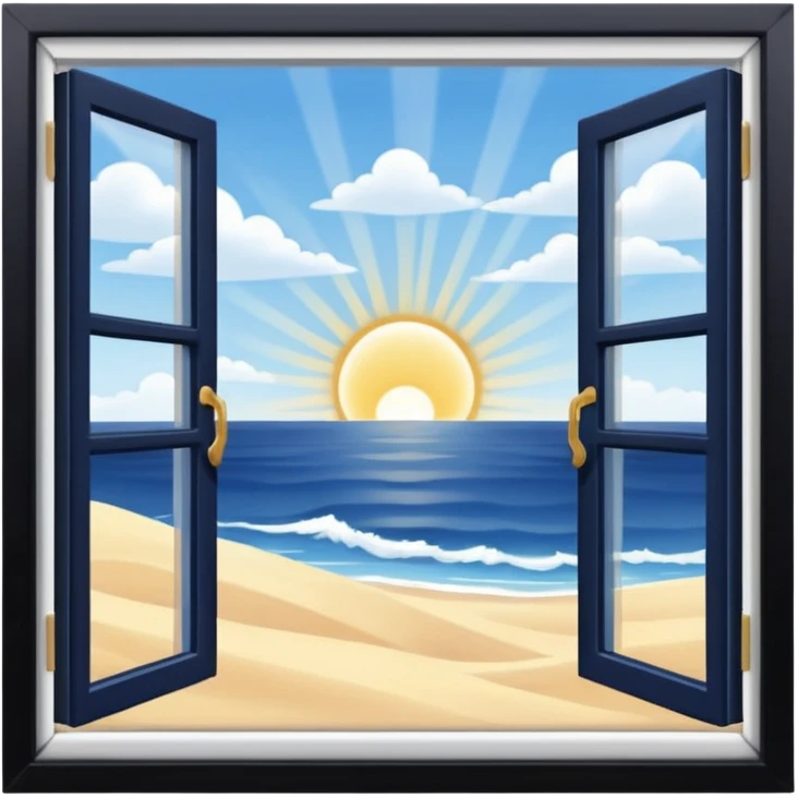 A beautiful navy open window emoji