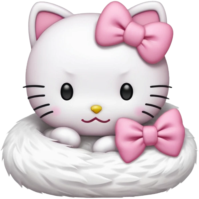 Hello kitty sleeping emoji