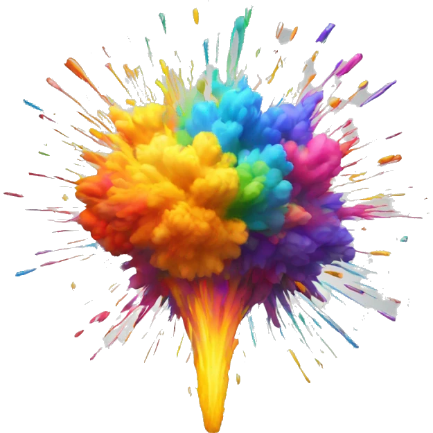 colorful explosion emoji