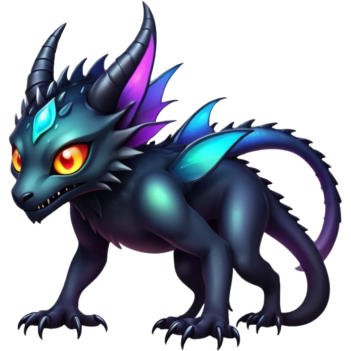  Iridescent gradient black dark fakemon-fantasy-creature emoji