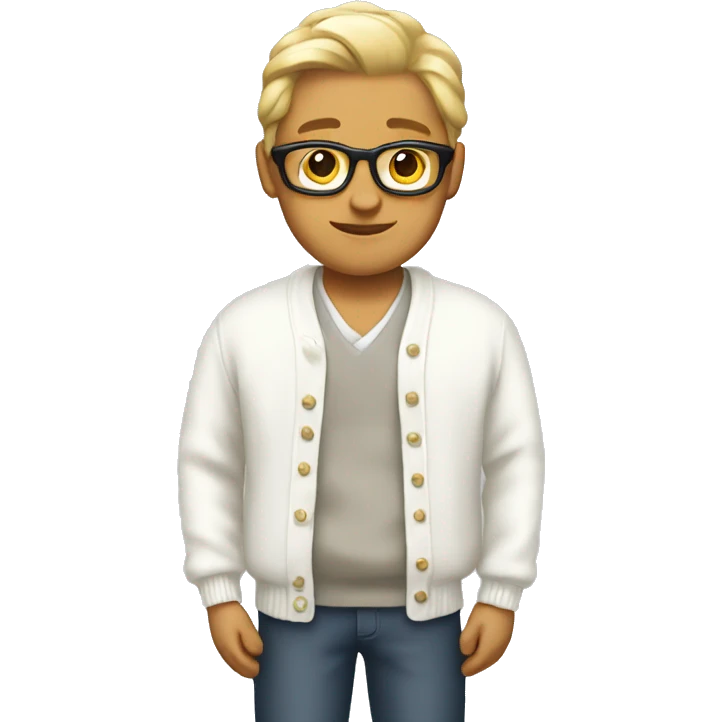 White cardigan  emoji