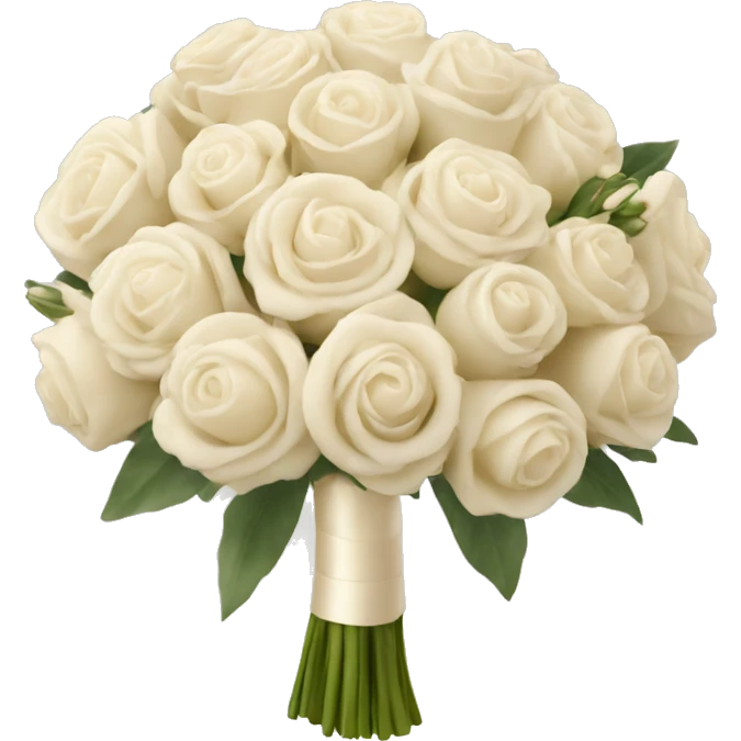Wedding Bouquet in color cream emoji