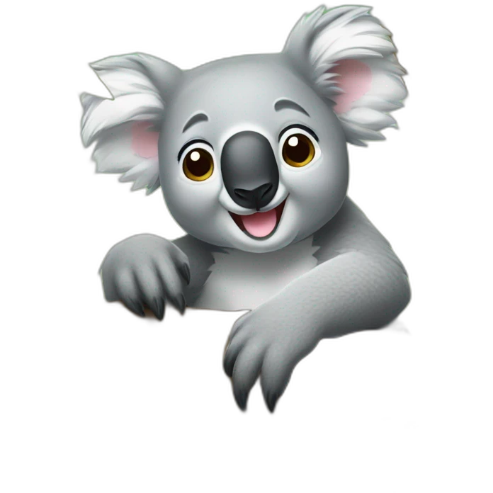 koala sur un loup emoji