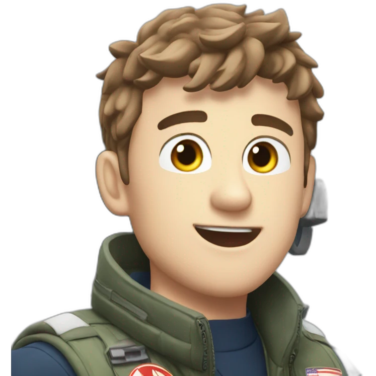 Youtuber Mr Beast in a bomber jet emoji