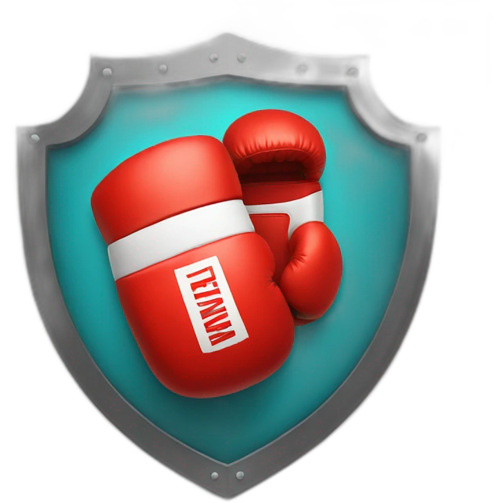 boxing gloves in a shield  emoji