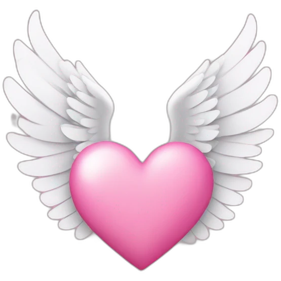 pink heart with white wings emoji