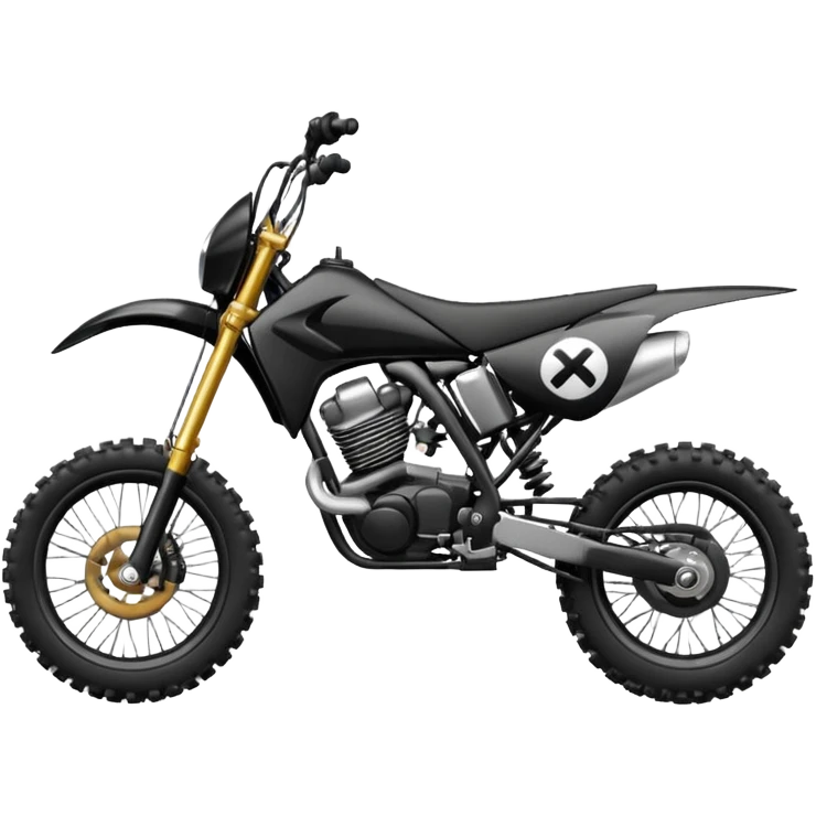 Moto cross noire emoji