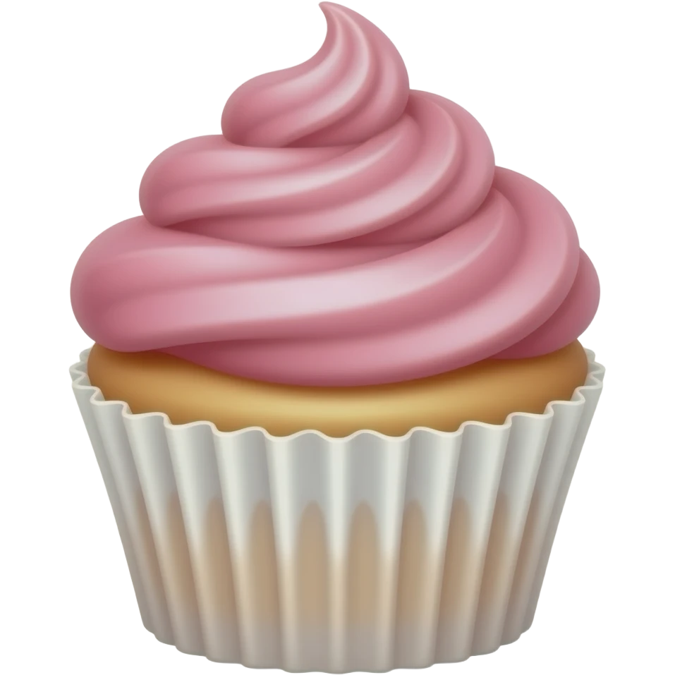 Cupcake with pink icing emoji