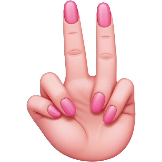 Pink middle finger emoji