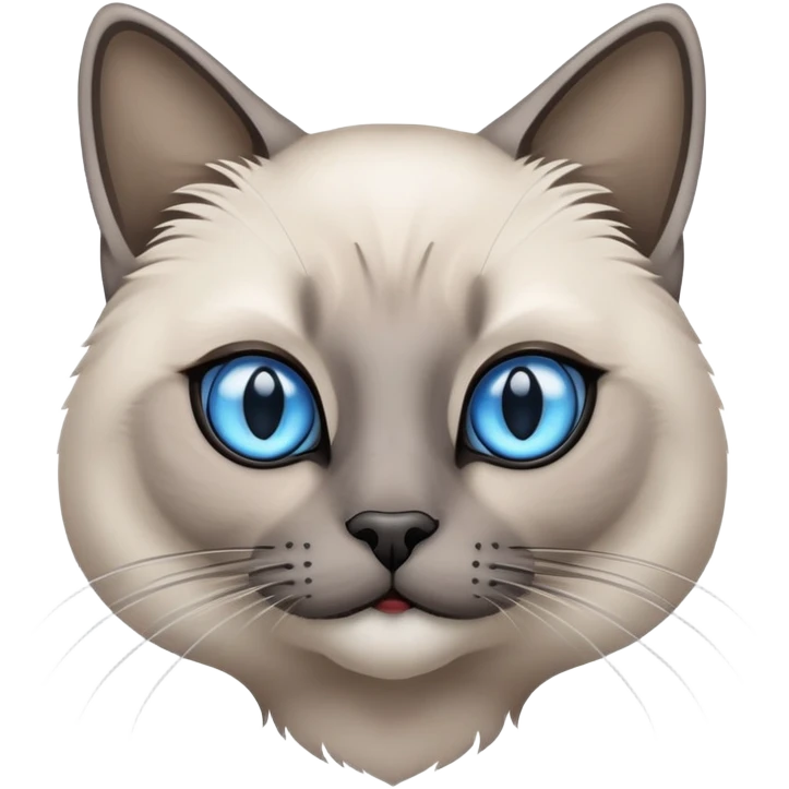 Grey cat siamese mix emoji