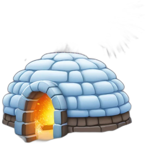 igloo fireworks in sky emoji