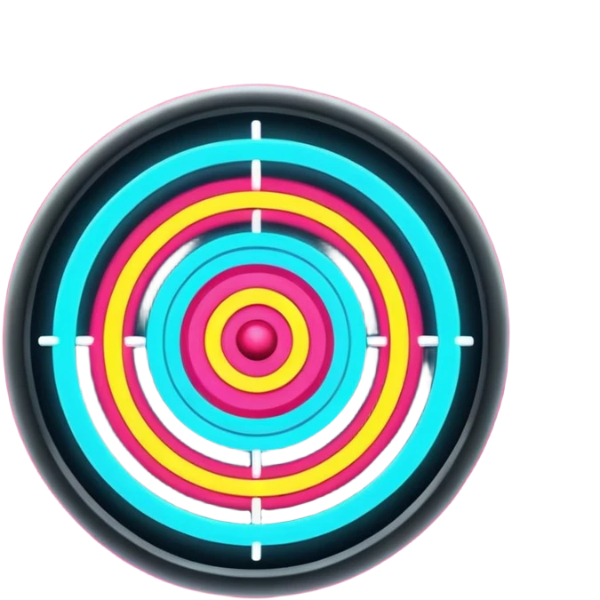 Moving target with blinking light emoji