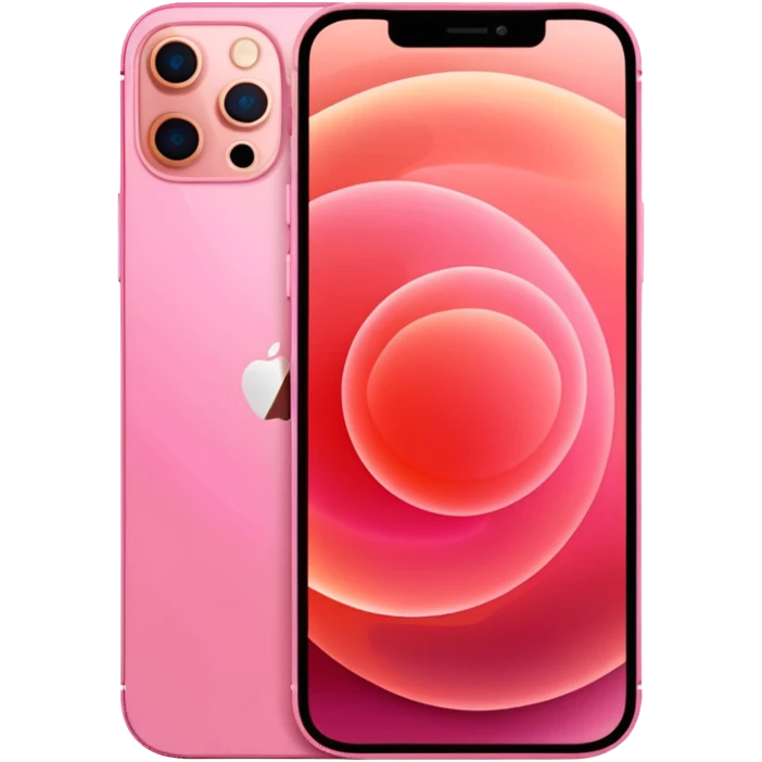 Pink iphone 12 pro max emoji