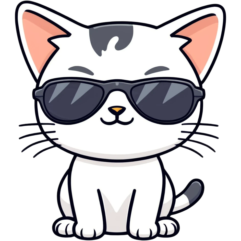 Cat with sunglasses emoji
