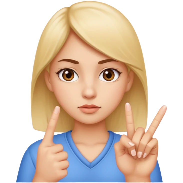 Girl rolling eyes wit middle finger emoji