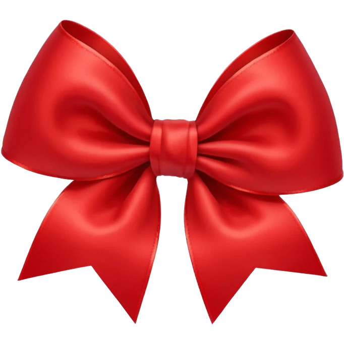 red bow with the "S" logo in the center of the bow emoji