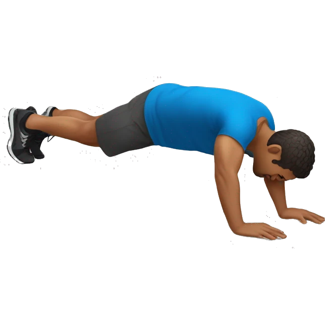 Pushup position white guy emoji