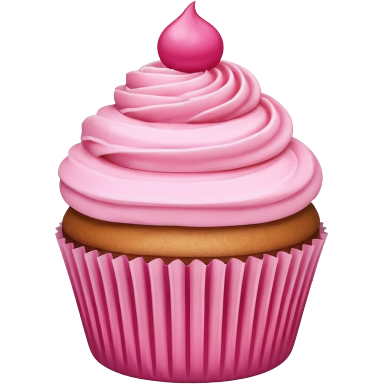 Cupcake with pink icing emoji