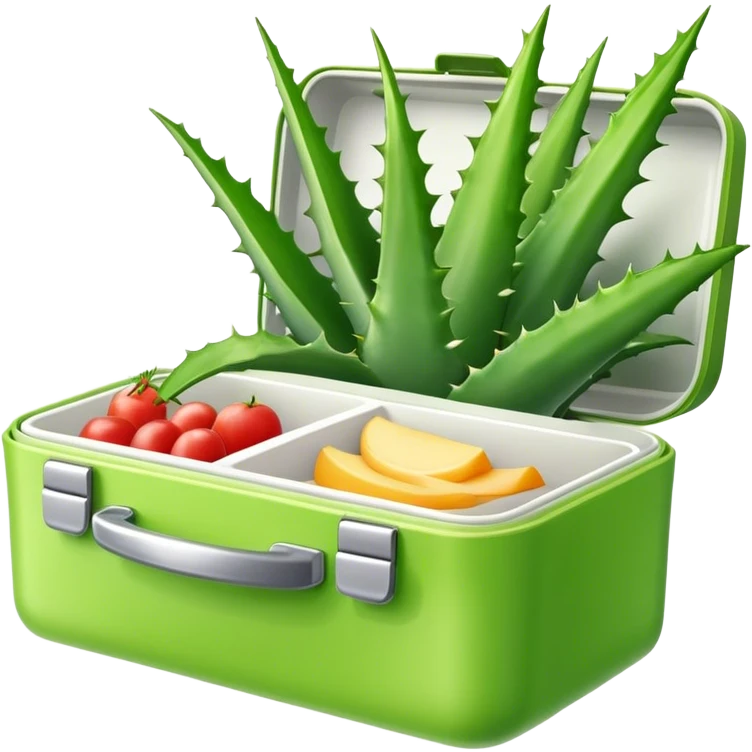 Aloe Green lunchbox emoji