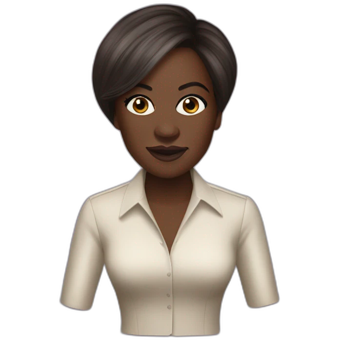 viola davis with long straight dark hair emoji
