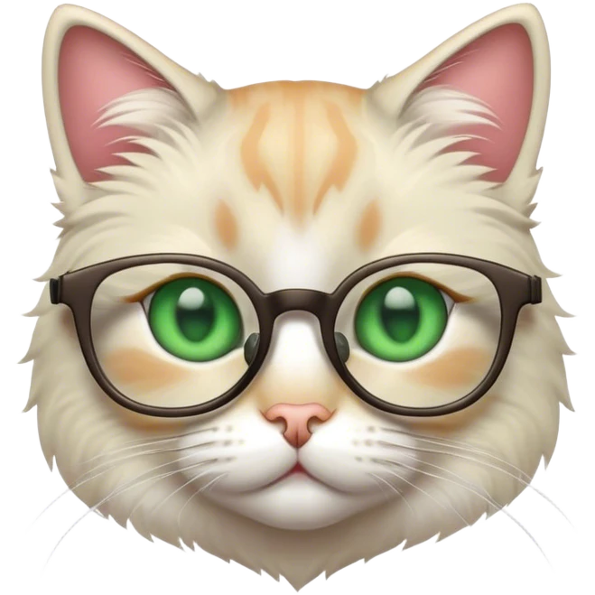 Gato con lentes emoji