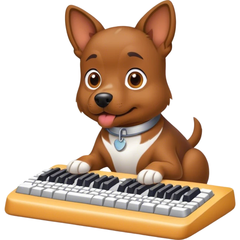 Dog typing  emoji