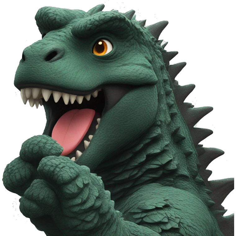 godzilla blowing a kiss emoji