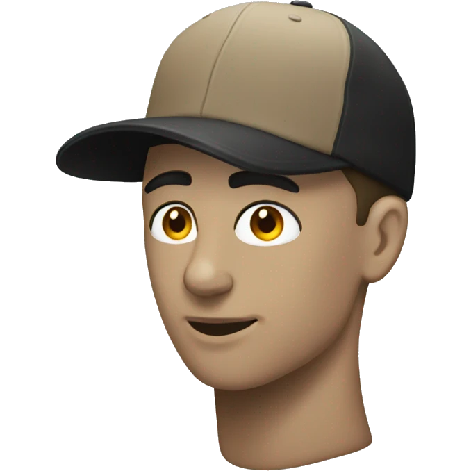 Black baseball cap emoji