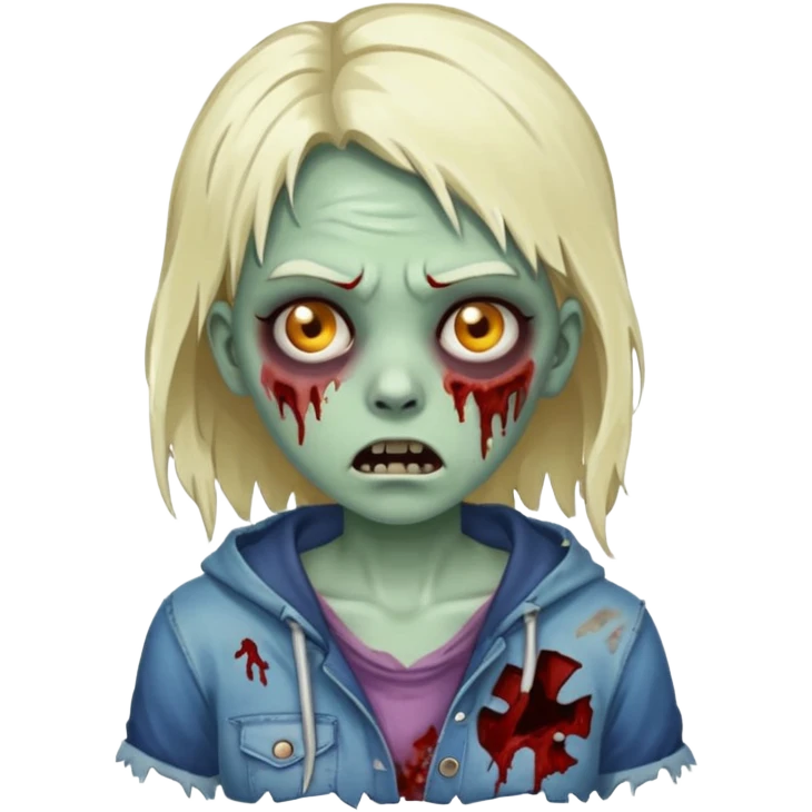 Zombie girl emoji