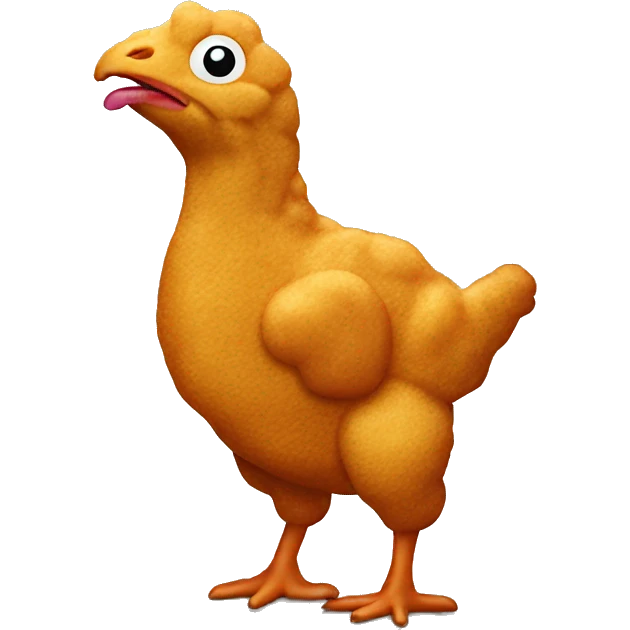 Dino shaped chicken nugget emoji