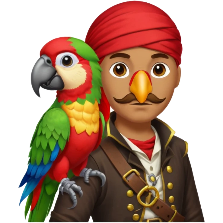 pirate and parrot emoji