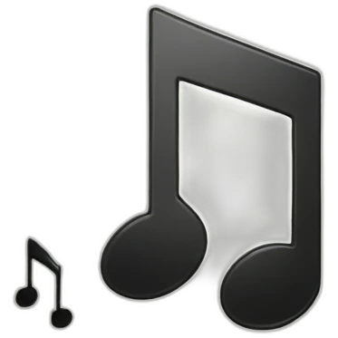 Smiley face in the shape of a music letter character emoji