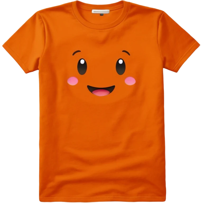 orange tshirt without pocket emoji