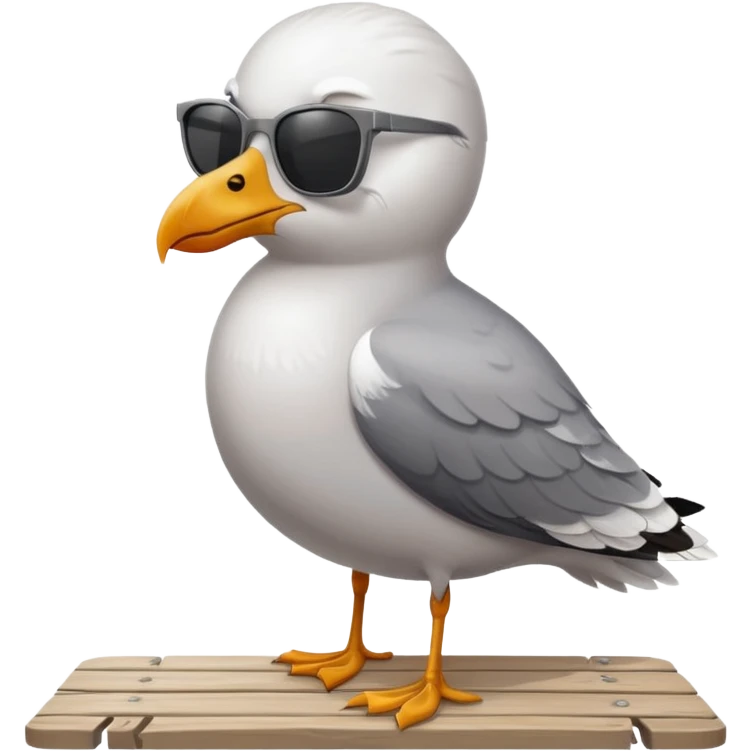 A cool seagull with sunglasses emoji
