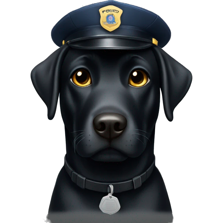 Black lab cop emoji